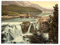 Upper Engadine Falls of the Inn Grisons Vintage A4 Photo Print