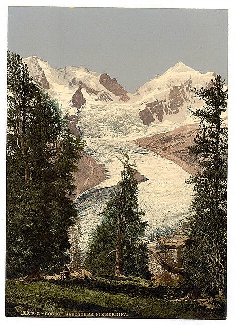 Upper Engadine Roseg Glacier Grisons 2 Vintage A4 Photo Print