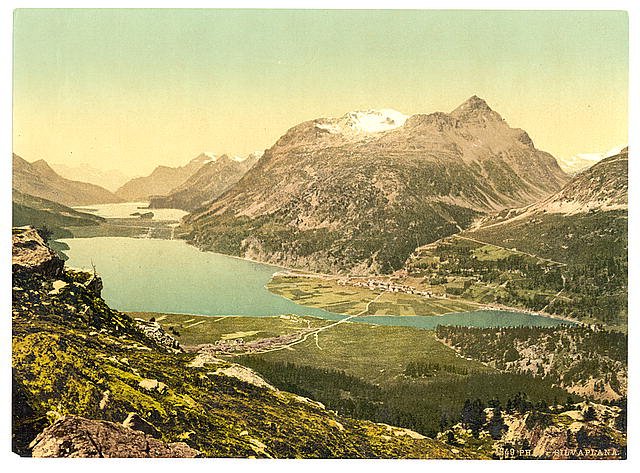 Upper Engadine Silvaplana IV Grisons Vintage A4 Photo Print