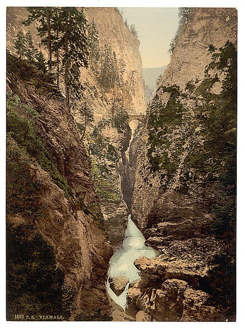 Upper Engadine Viamala I Grisons Vintage A4 Photo Print