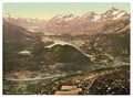 Upper Engadine general view Grisons Vintage A4 Photo Print