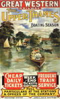 Upper Thames Boating 1930s Vintage Retro Advert Poster