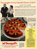 Upside Down Cake 1950s Vintage Retro Advert Poster