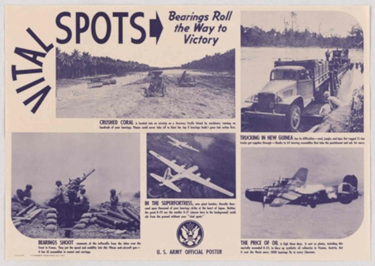 Us Army Bearings American World War II Advert Poster