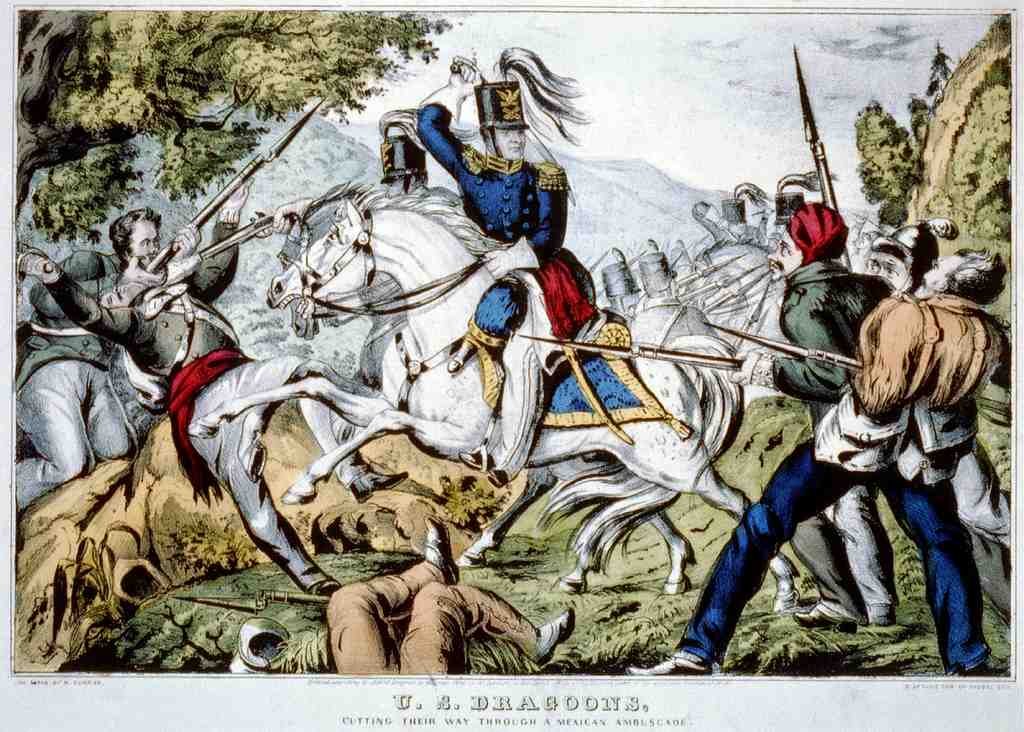 Us Dragoons Vintage A4 Photo Print