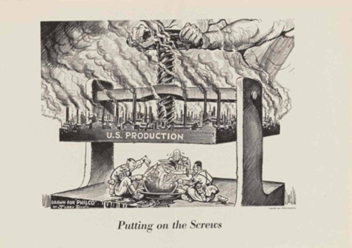 Us Production Screws American World War II Advert Poster