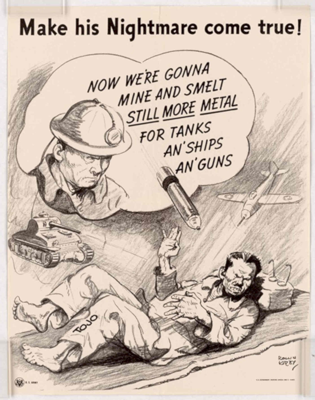 Us Soldier Tanks American World War II Advert Poster