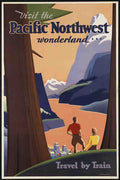 Usa Canada Air Sea Train Travel 53 Vintage Advert A4 Photo Print