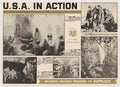 Usa Supplies Action American World War II Advert Poster