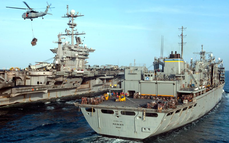Usns Rainier Taoe7 7 A4 Photo Print