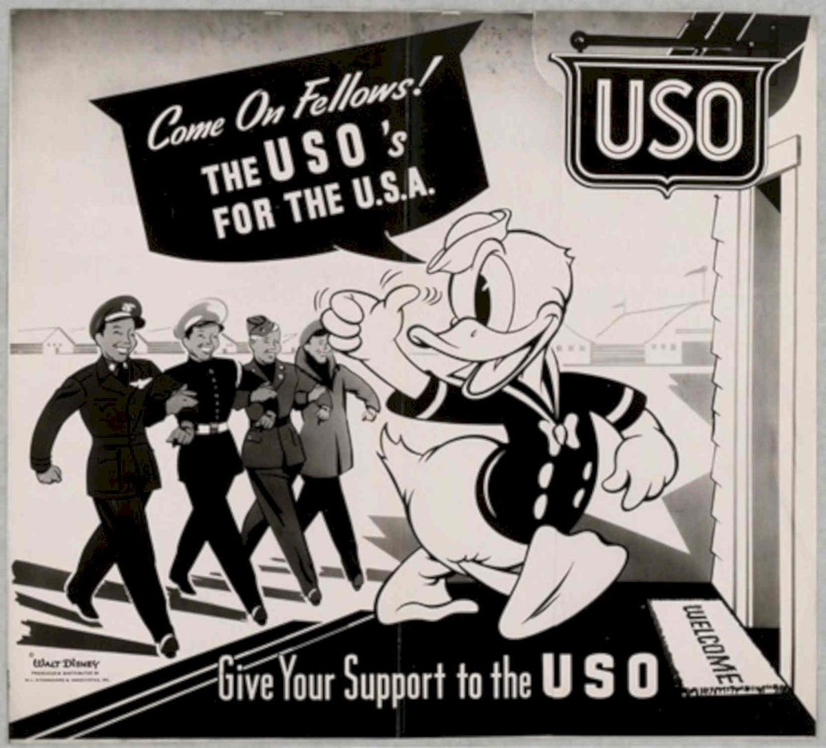 Usos Donald Duck American World War II Advert Poster