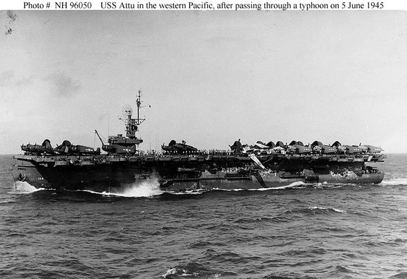 Uss Attu Cve102 A4 Photo Print