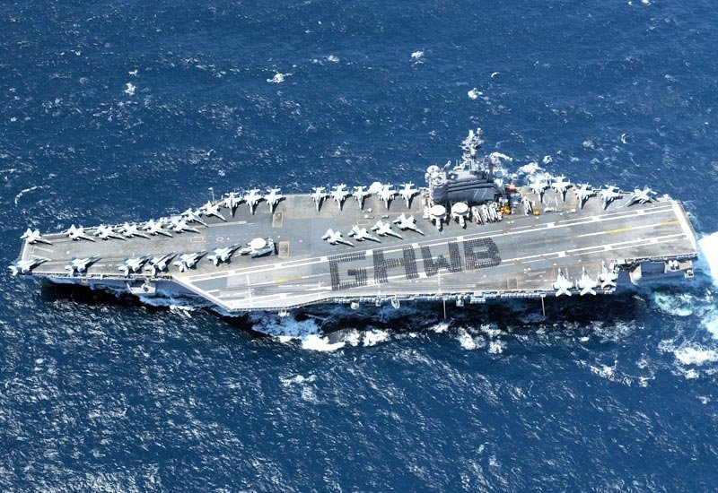 Uss George Hw Bush Cvn77 Aircraft Carrier A4 Photo Print