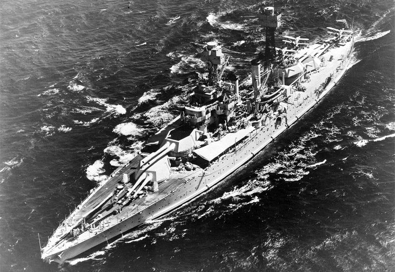 Uss Maryland Bb46 A4 Photo Print