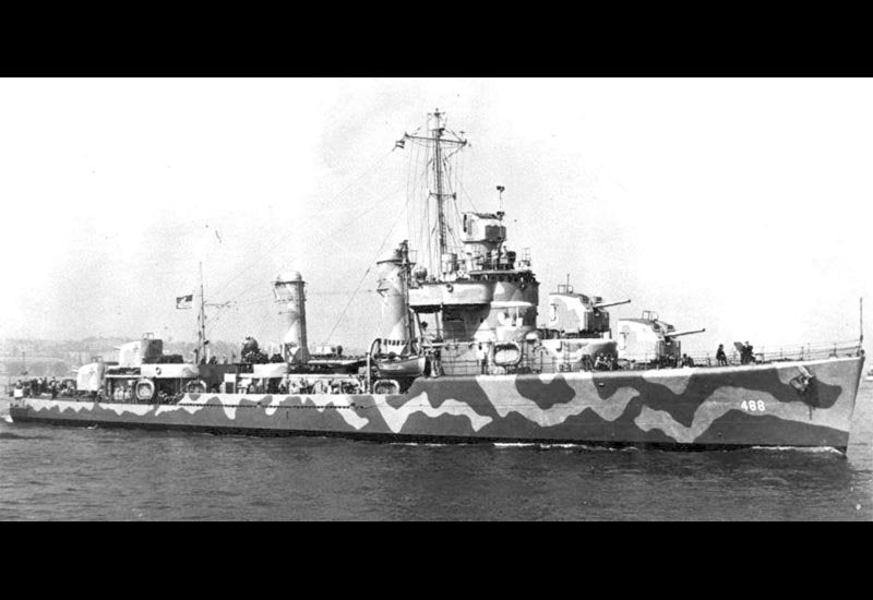 Uss Mccalla Dd488 Destroyer Warship United States A4 Photo Print