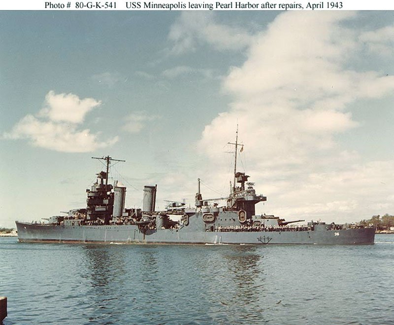 Uss Minneapolis Ca36 2 A4 Photo Print
