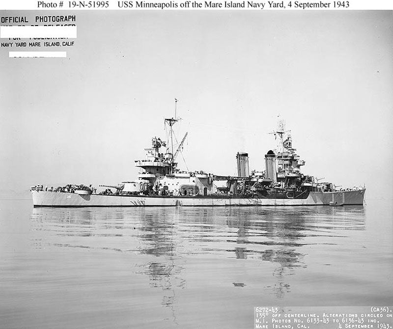 Uss Minneapolis Ca36 7 A4 Photo Print