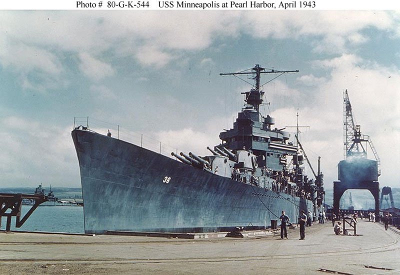 Uss Minneapolis Ca36 A4 Photo Print