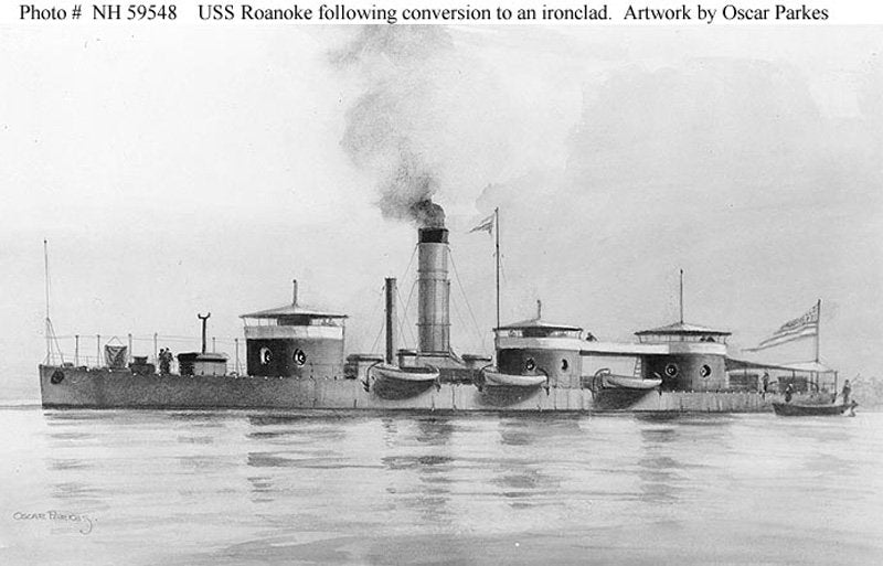 Uss Roanoke 1863 A4 Photo Print