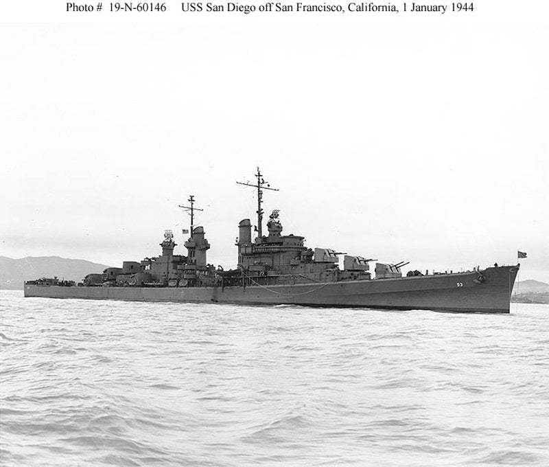 Uss San Diego Cl53 Claa53 2 A4 Photo Print