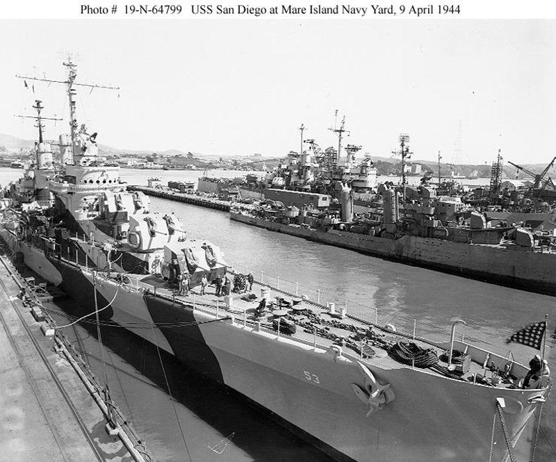 Uss San Diego Cl53 Claa53 3 A4 Photo Print