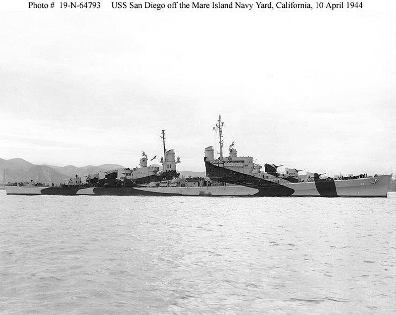 Uss San Diego Cl53 Claa53 A4 Photo Print