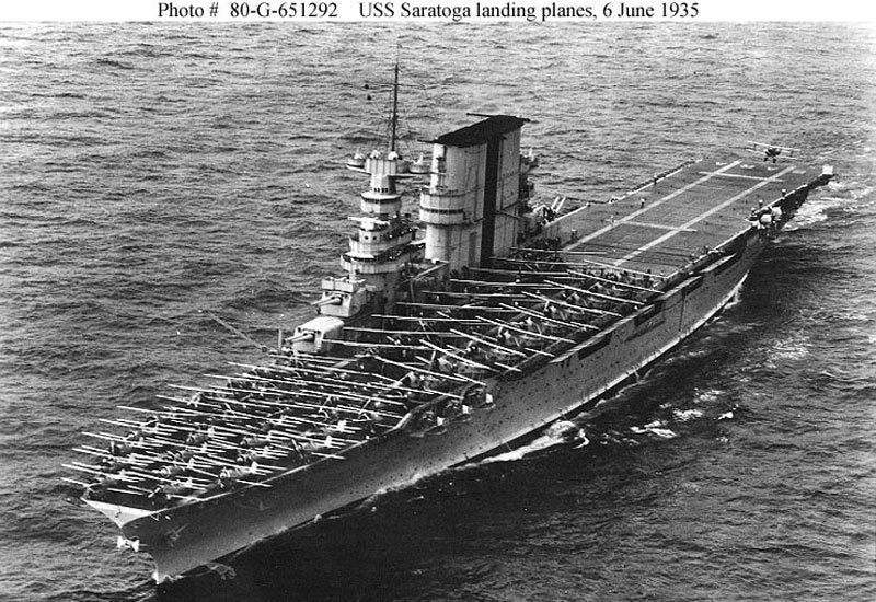Uss Saratoga Cv3 2 A4 Photo Print