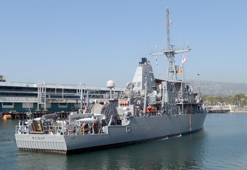 Uss Scout Mcm8 Mine Countermeasures Warship United States A4 Photo Print