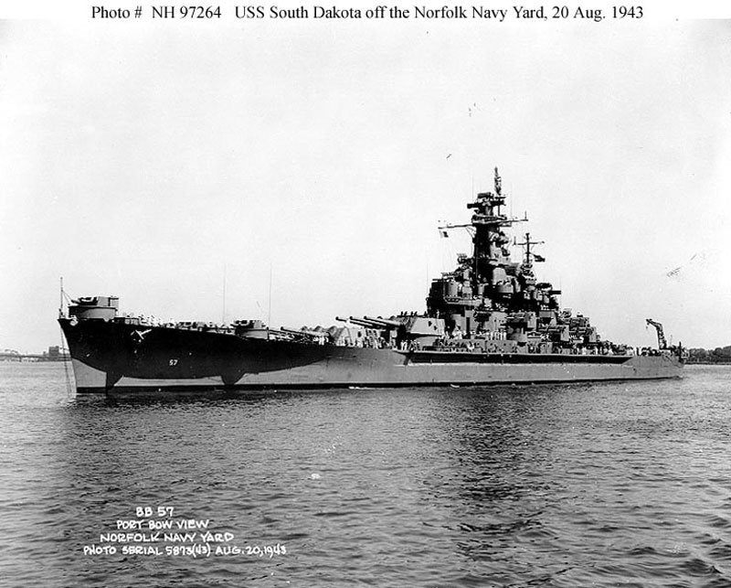Uss South Dakota Bb57 10 A4 Photo Print