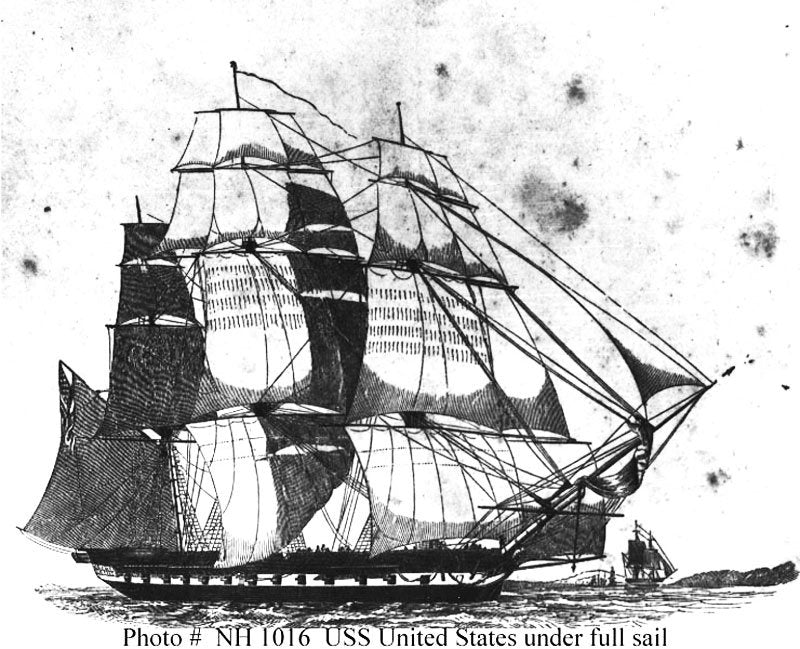 Uss United States 1797 A4 Photo Print