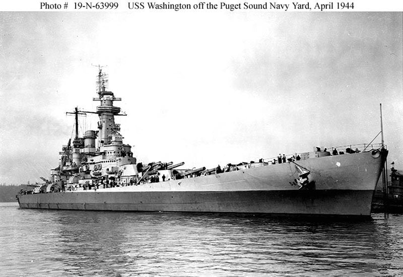 Uss Washington Bb56 7 A4 Photo Print