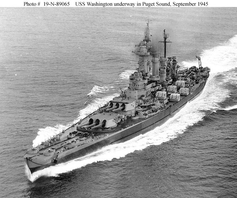 Uss Washington Bb56 A4 Photo Print