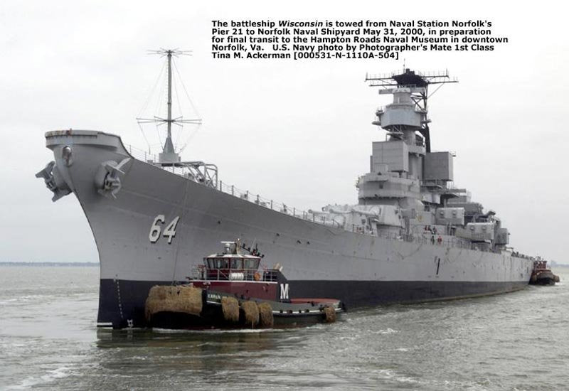 Uss Wisconsin Bb64 Battleship United States 2 A4 Photo Print