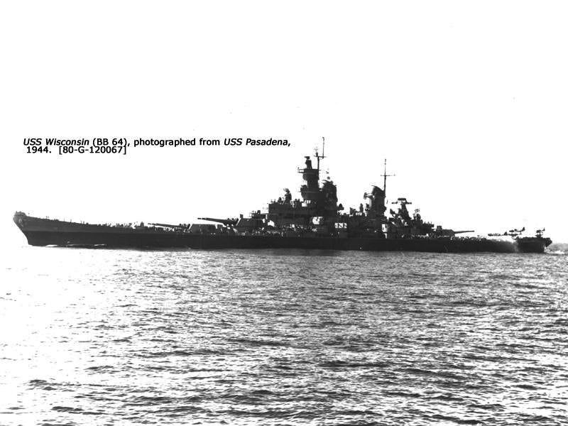 Uss Wisconsin Bb64 Battleship United States 8 A4 Photo Print