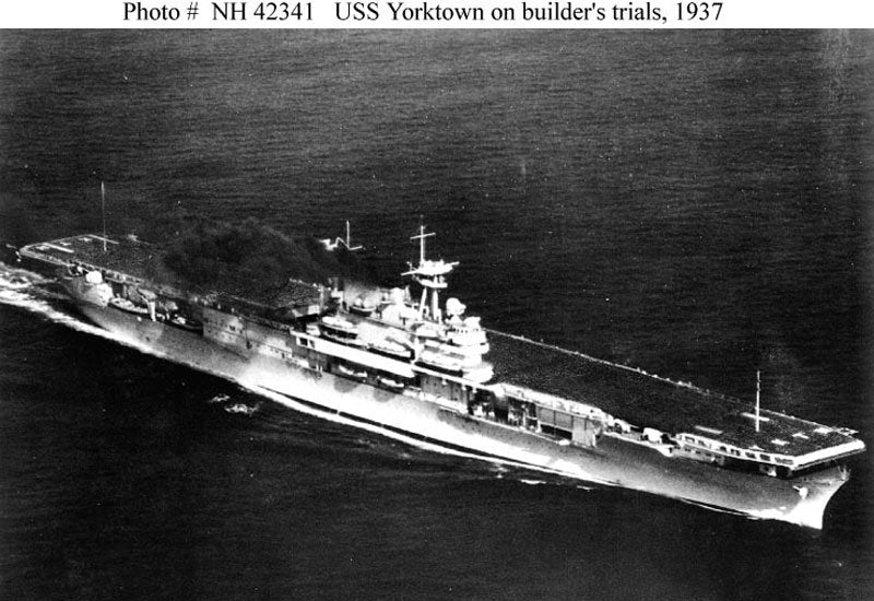 Uss Yorktown Cv5 A4 Photo Print