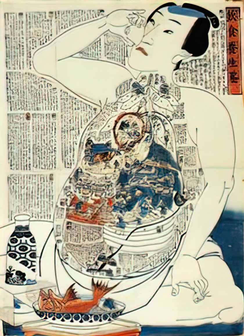 Utagawa Kunisada dietary life rules Art A4 Photo Print