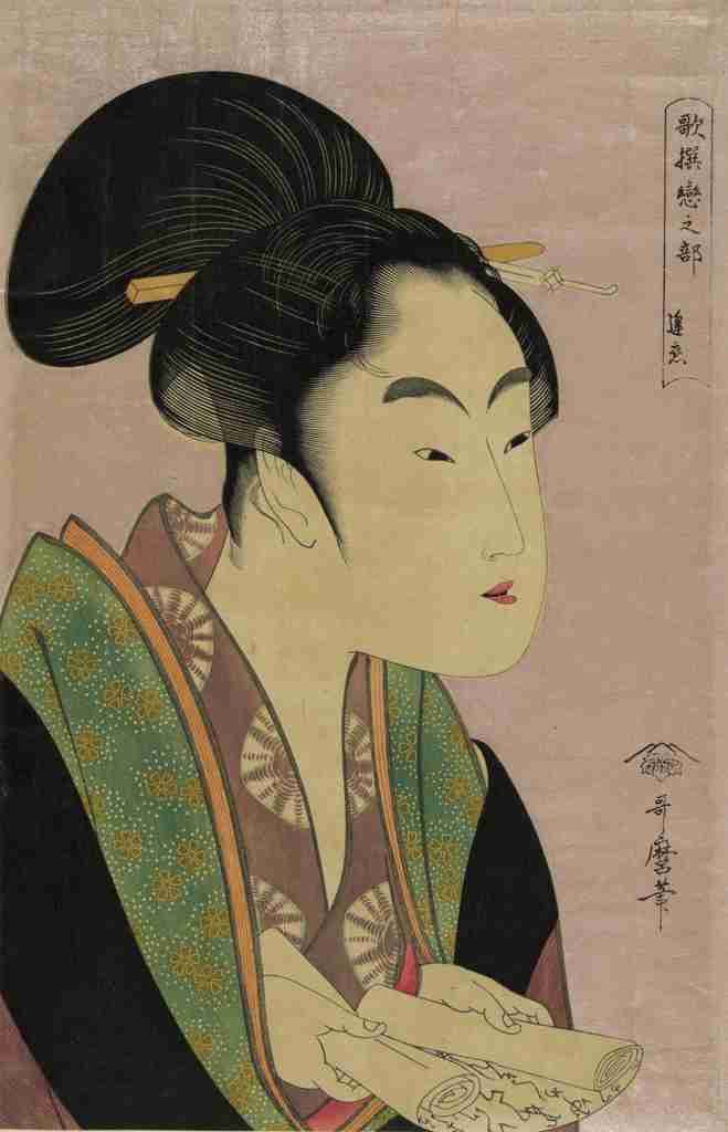 Utamaro Kitagawa 1753 1806 Nightly love 1793  printed between 1918 and 1923 Vintage A4 Photo Print