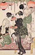 Utamaro Kitagawa 1753 1806 Party c1795 Vintage A4 Photo Print