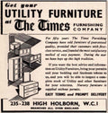 Utility Furniture Times 1940s Vintage Retro Advert Poster