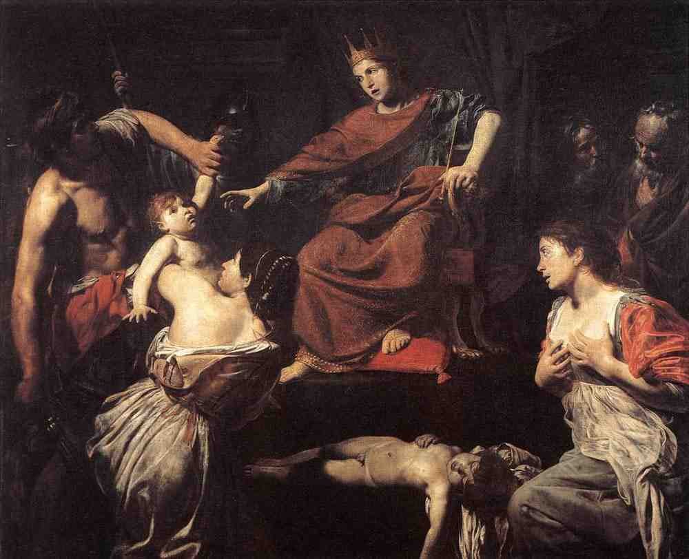 VALENTIN DE BOULOGNE The Judgment Of Solomon 1625 A4 Photo Print