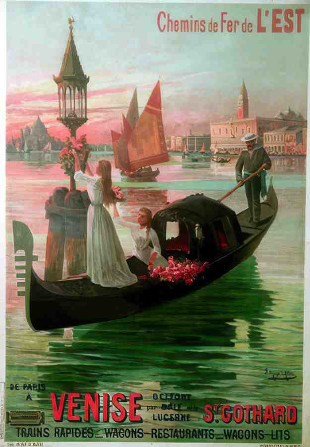 VENISE ST GOTHARD Vintage Advert A4 Photo Print