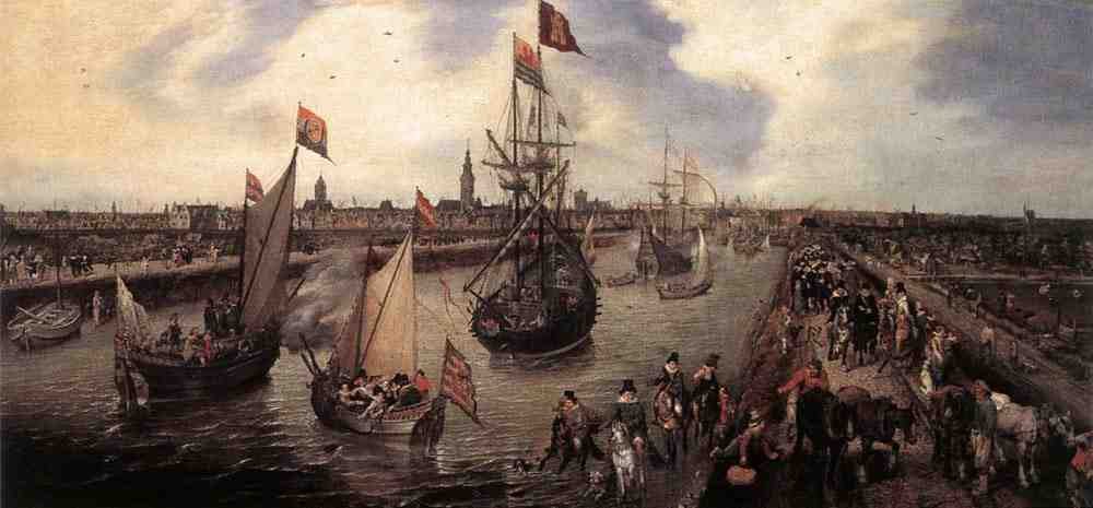 VENNE Adriaen Pietersz van de The harbour Of Middelburg A4 Photo Print