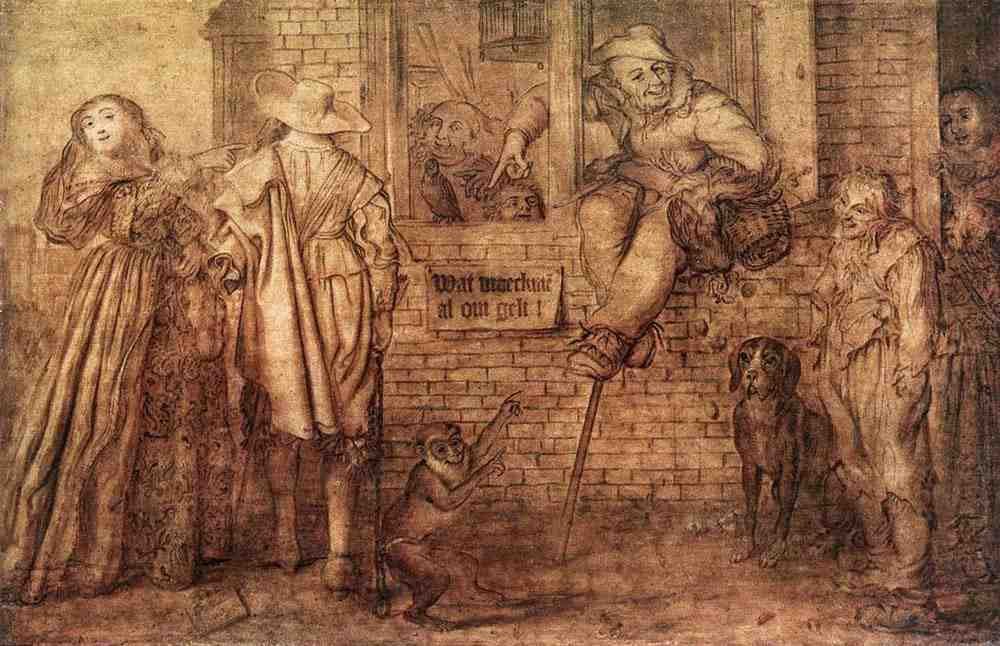 VENNE Adriaen Pietersz van de What Wont People Do For Money A4 Photo Print