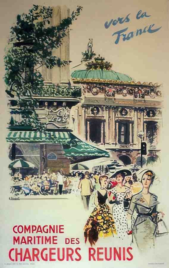 VERS PARIS Vintage Advert A4 Photo Print