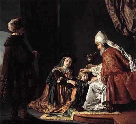 VICTORS Jan Hannah Giving Her Son Samuel To The Priest A4 Photo Print