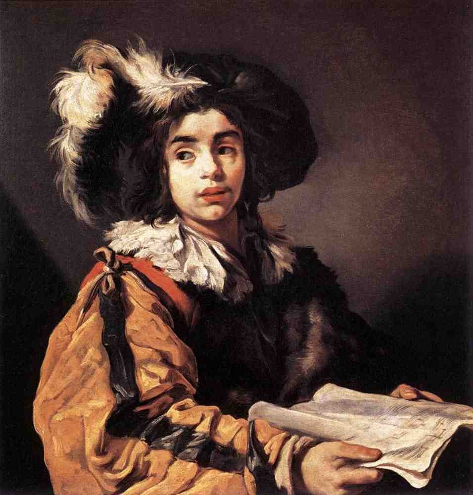 VIGNON Claude The Young Singer A4 Photo Print
