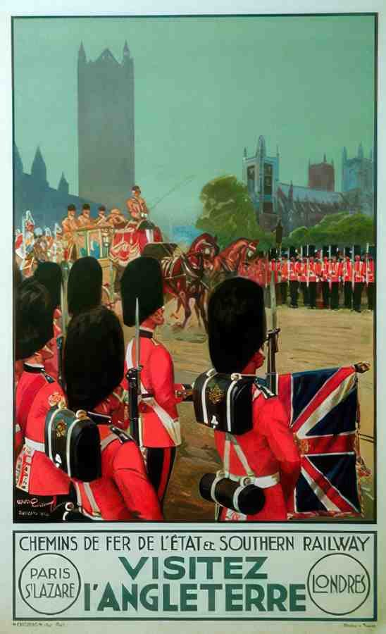 VISITEZ L ANGLETERRE Vintage Advert A4 Photo Print