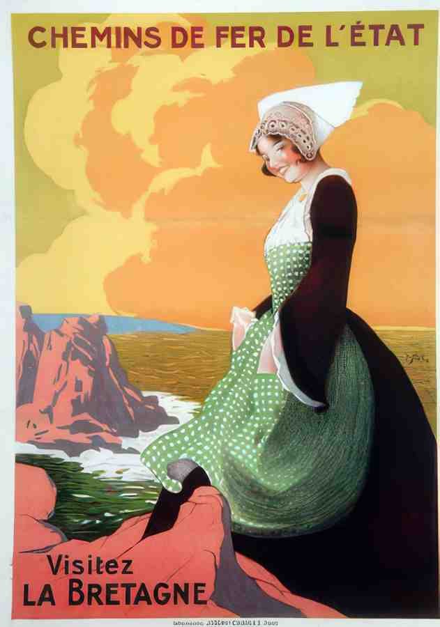VISITEZ LA BRETAGNE Vintage Advert A4 Photo Print
