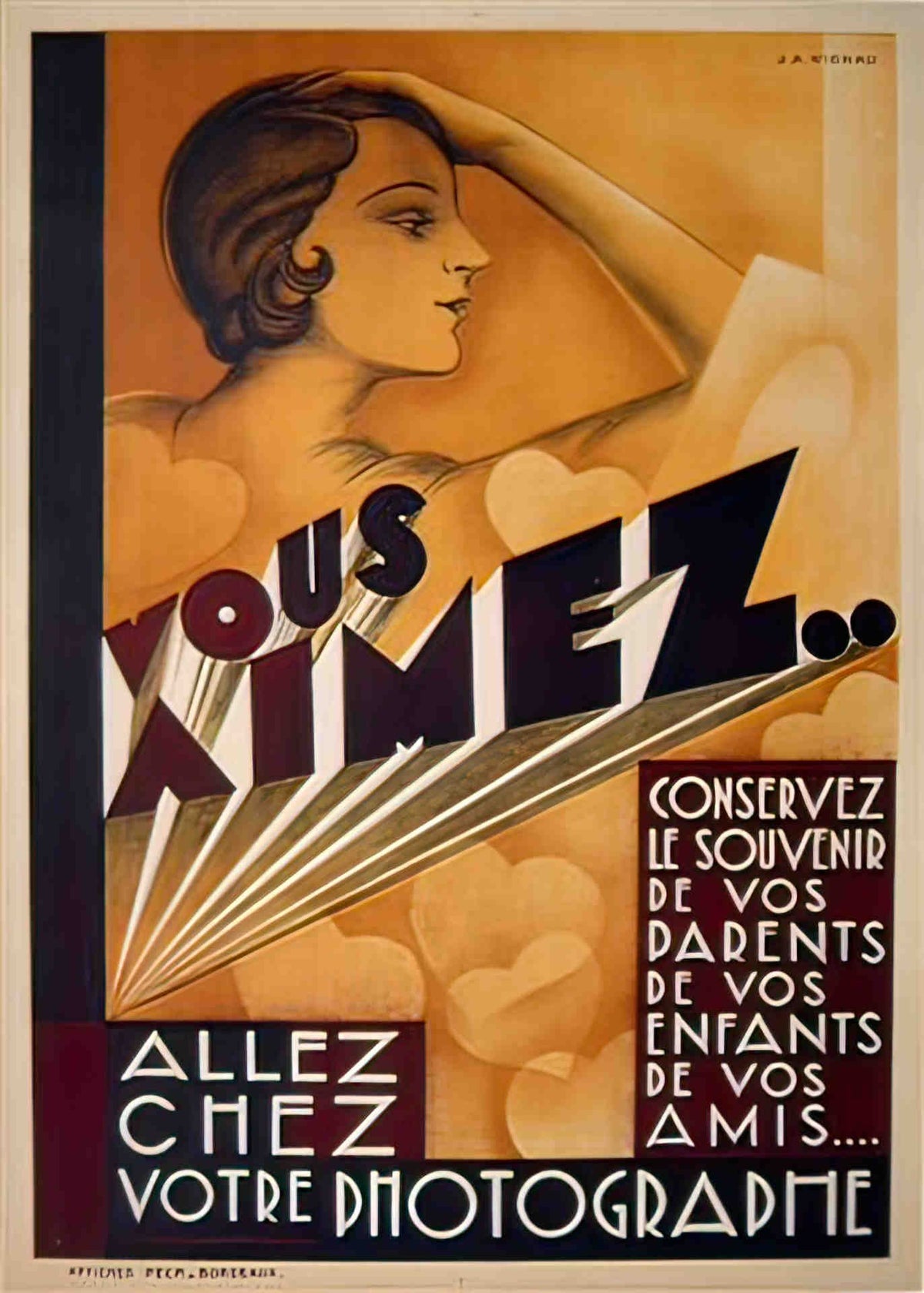 VOUS AIMEZ Advert A4 Photo Print