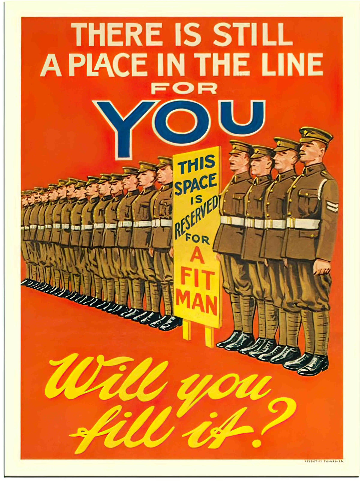 VP12629 01 there is still a place in the line for you 2 Advert A4 Photo Print